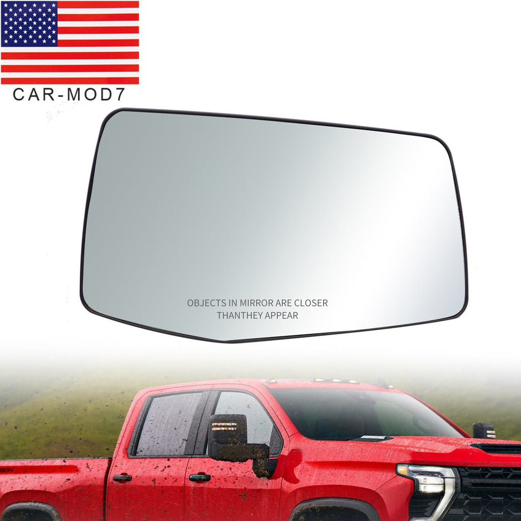 Heated Passenger Side Mirror Glass for 2019-2024 Sierra Silverado 1500-3500