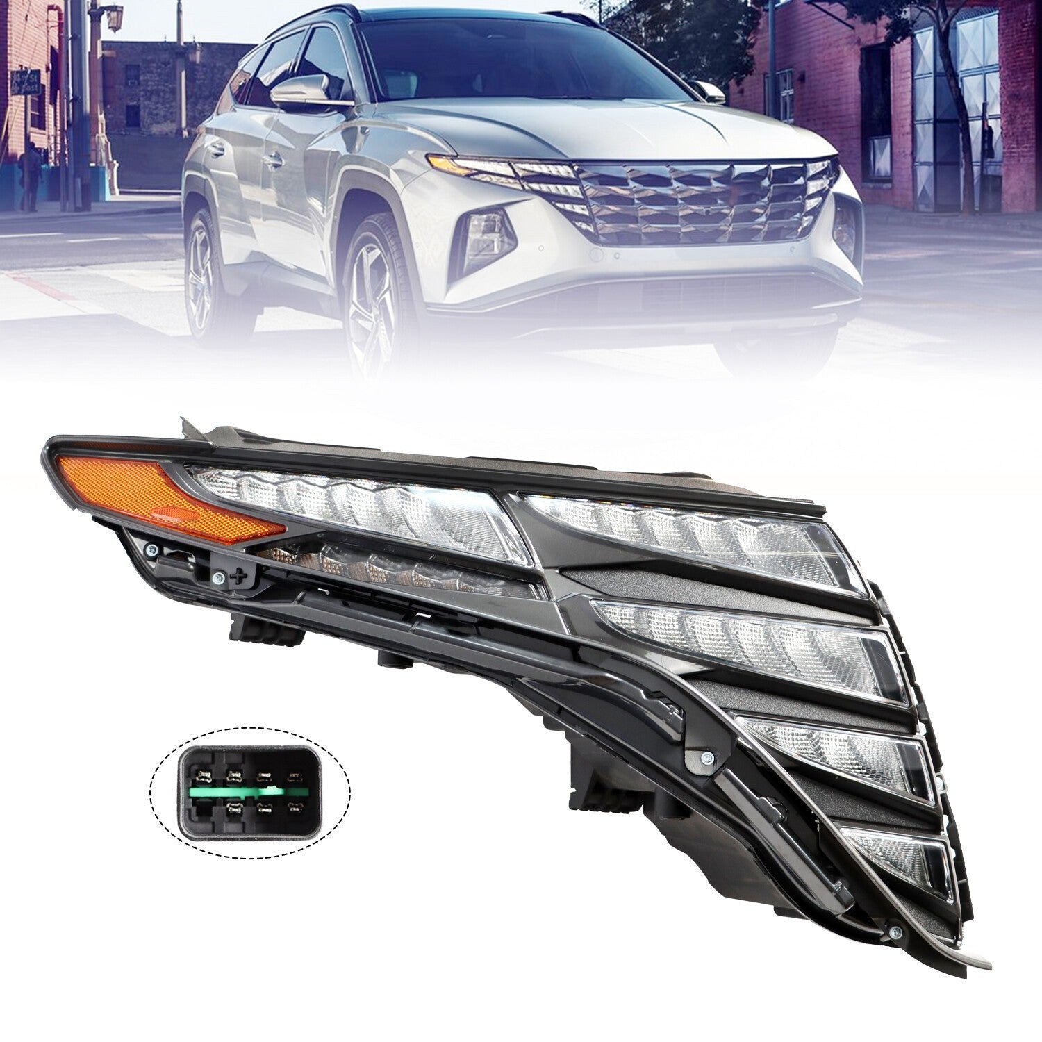 2022-2023 Hyundai Tucson Right LED DRL Headlight Passenger Side 92208CW010