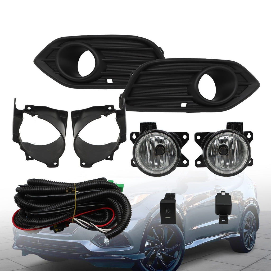 2019-2022 Honda HR-V Halogen Front Bumper Fog Lights with Bulbs & Switch