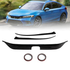 2022-2024 Honda Civic Gloss Black Front Bumper Grill Trim Cover Garnish