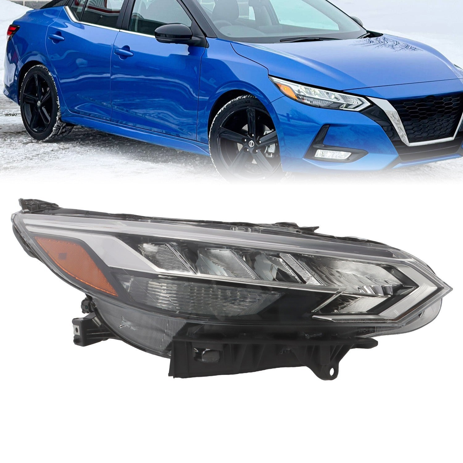 2020-2022 Nissan Sentra SR Right LED Headlight Assembly Passenger Side