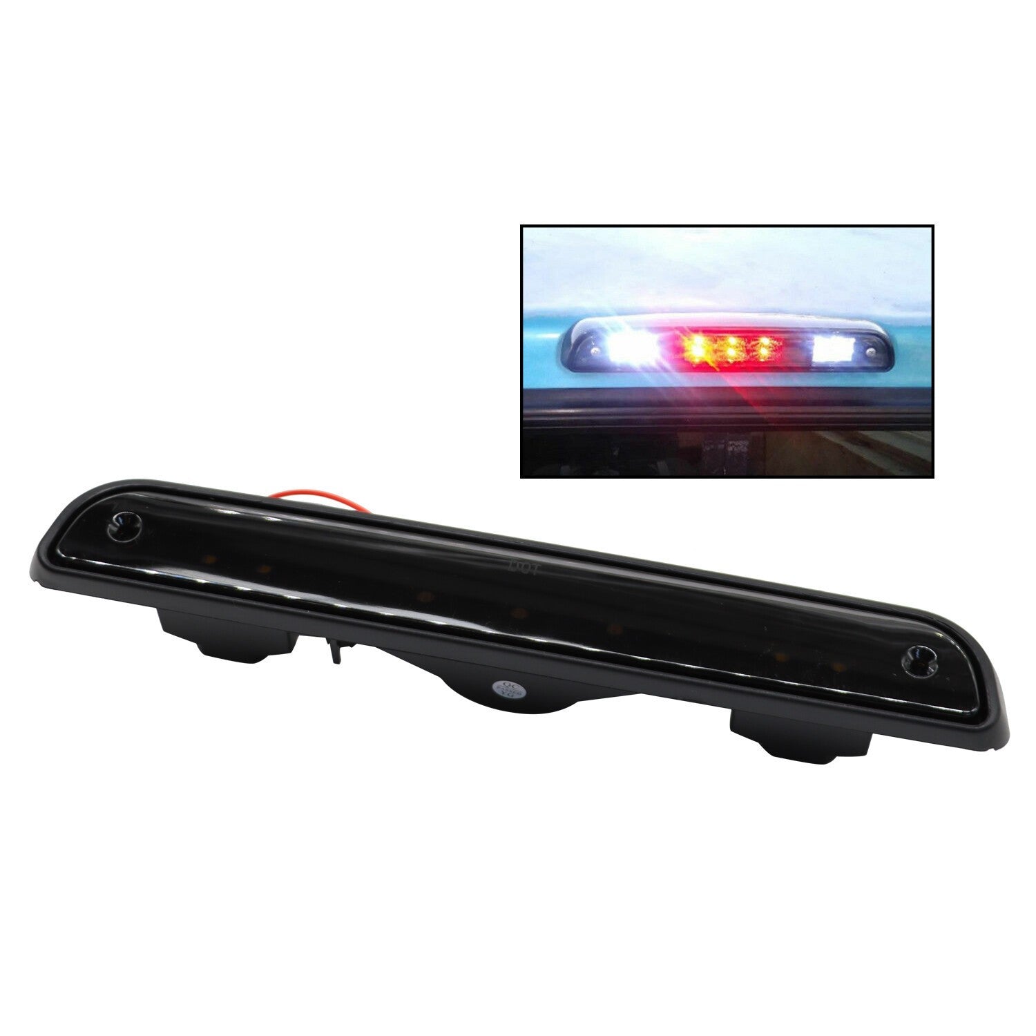 92-96 Ford F150 F250 Bronco Smoke LED 3rd Brake Light Rear Cargo Lamp