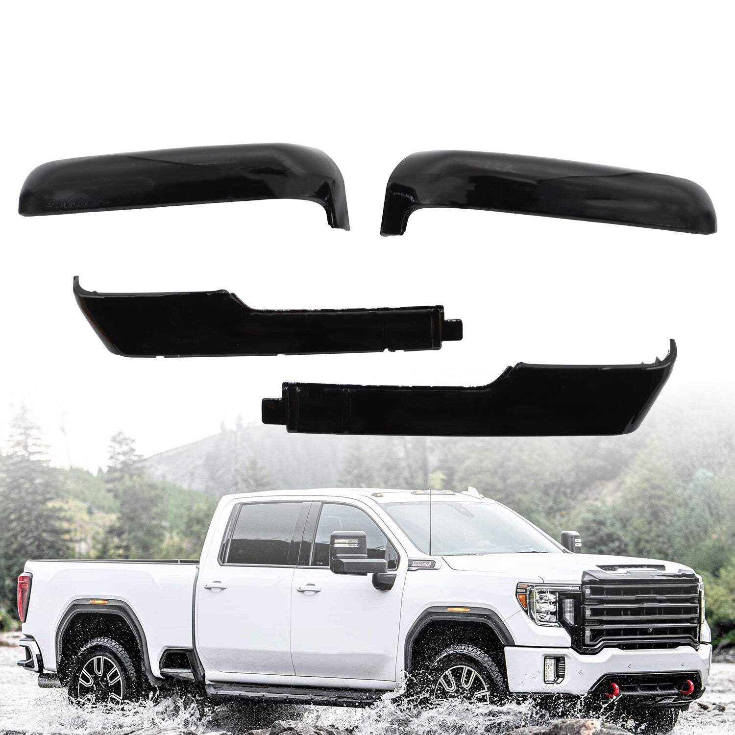 Chevy Silverado GMC Sierra HD 2500-3500 Mirror Cover Caps 2020-2023