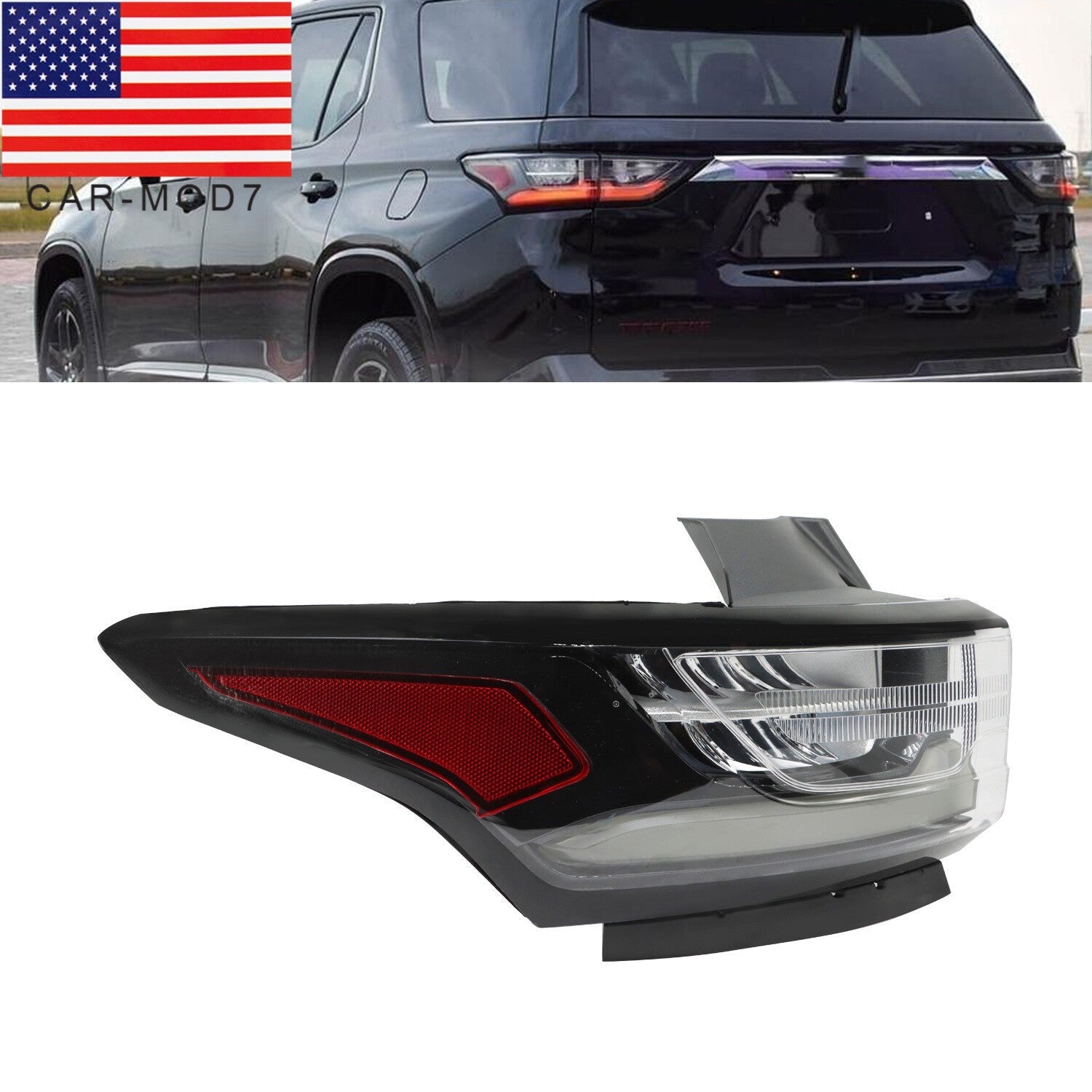 2018-2021 Chevy Traverse Driver Side LED Tail Light Outer LH w/ REDLINE