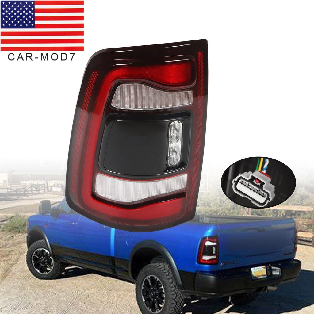 2019-2023 Dodge Ram 2500 3500 Driver Side Black LED Tail Light w/ Blind Spot