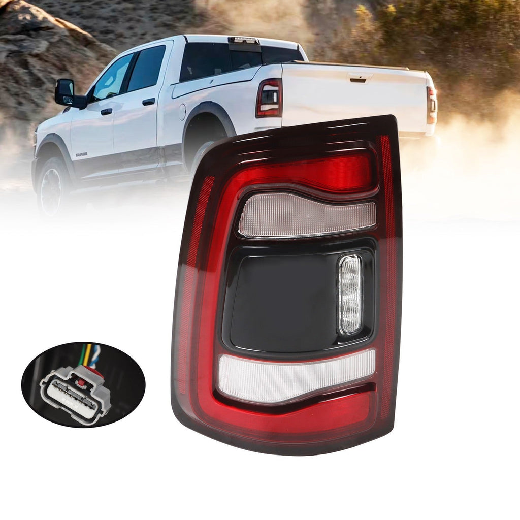 2019-2023 Dodge Ram 2500 3500 Driver Side Black LED Tail Light w/ Blind Spot