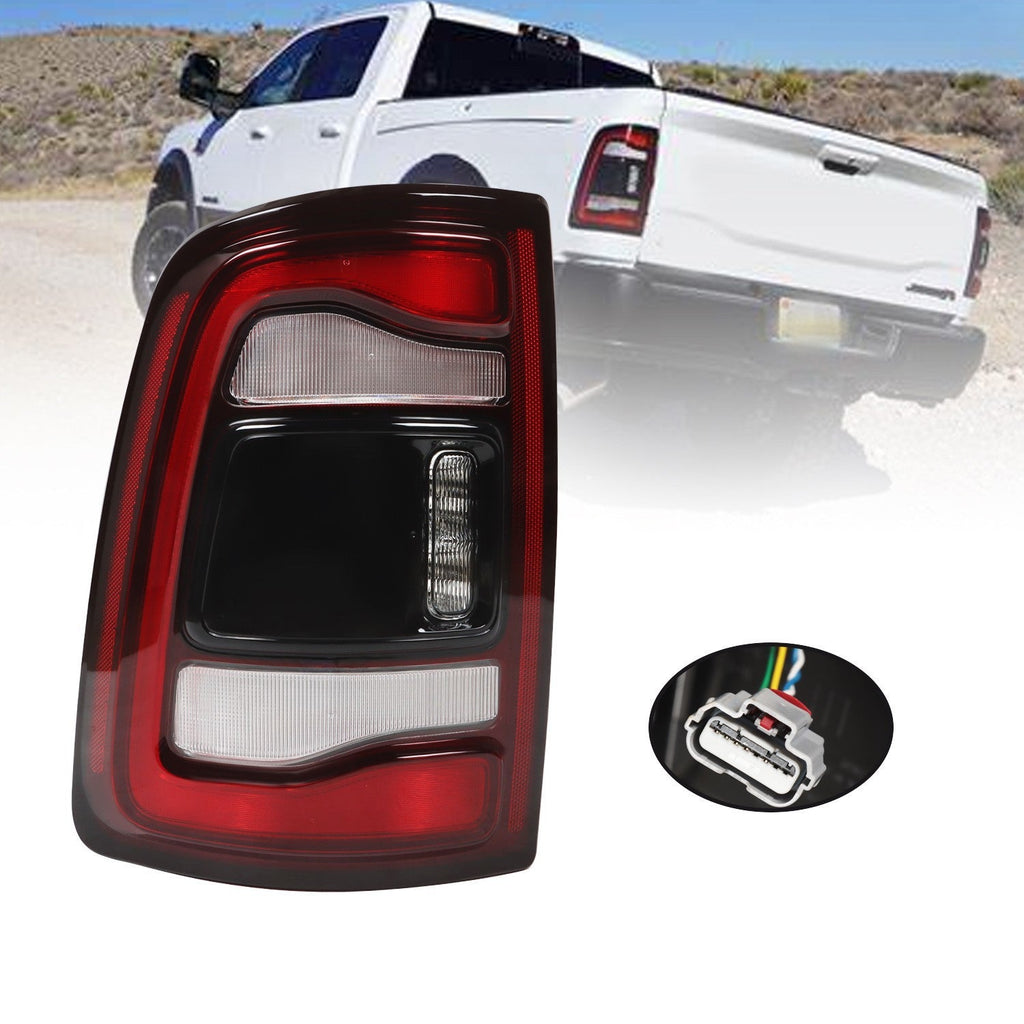 2019-2023 Dodge Ram 2500 3500 Driver Side Black LED Tail Light w/ Blind Spot