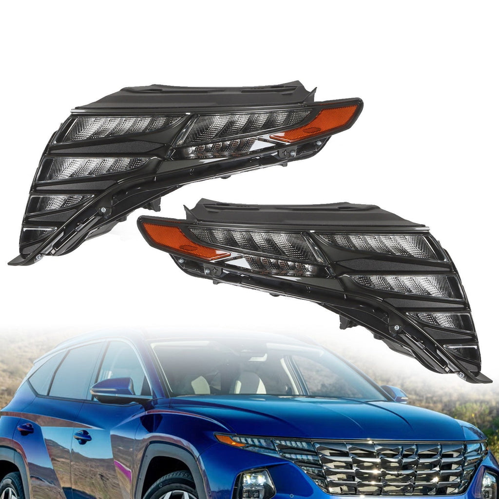 2022-2023 Hyundai Tucson LED DRL Headlights Left & Right Daytime Running Lights