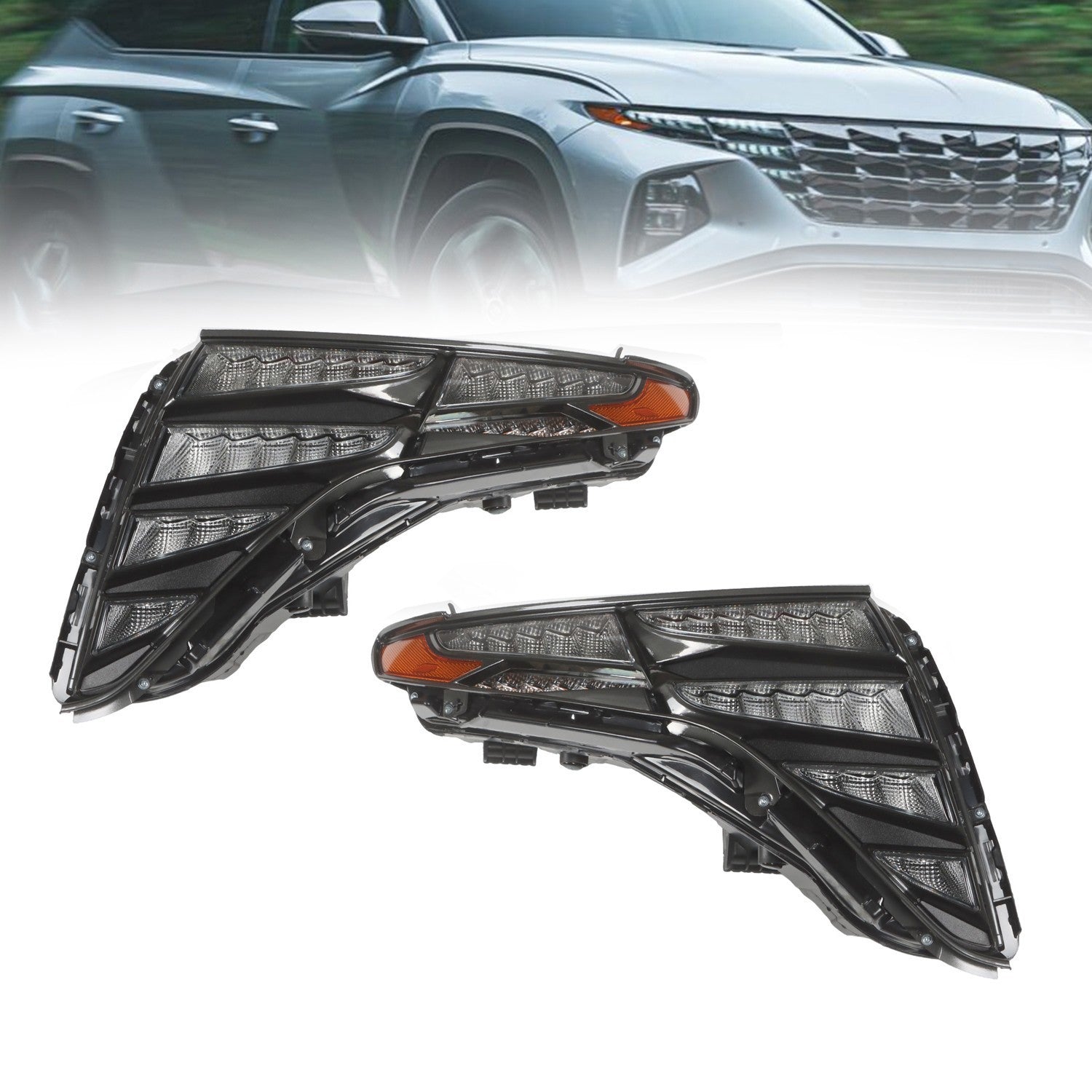 2022-2023 Hyundai Tucson LED DRL Headlights Left & Right Daytime Running Lights