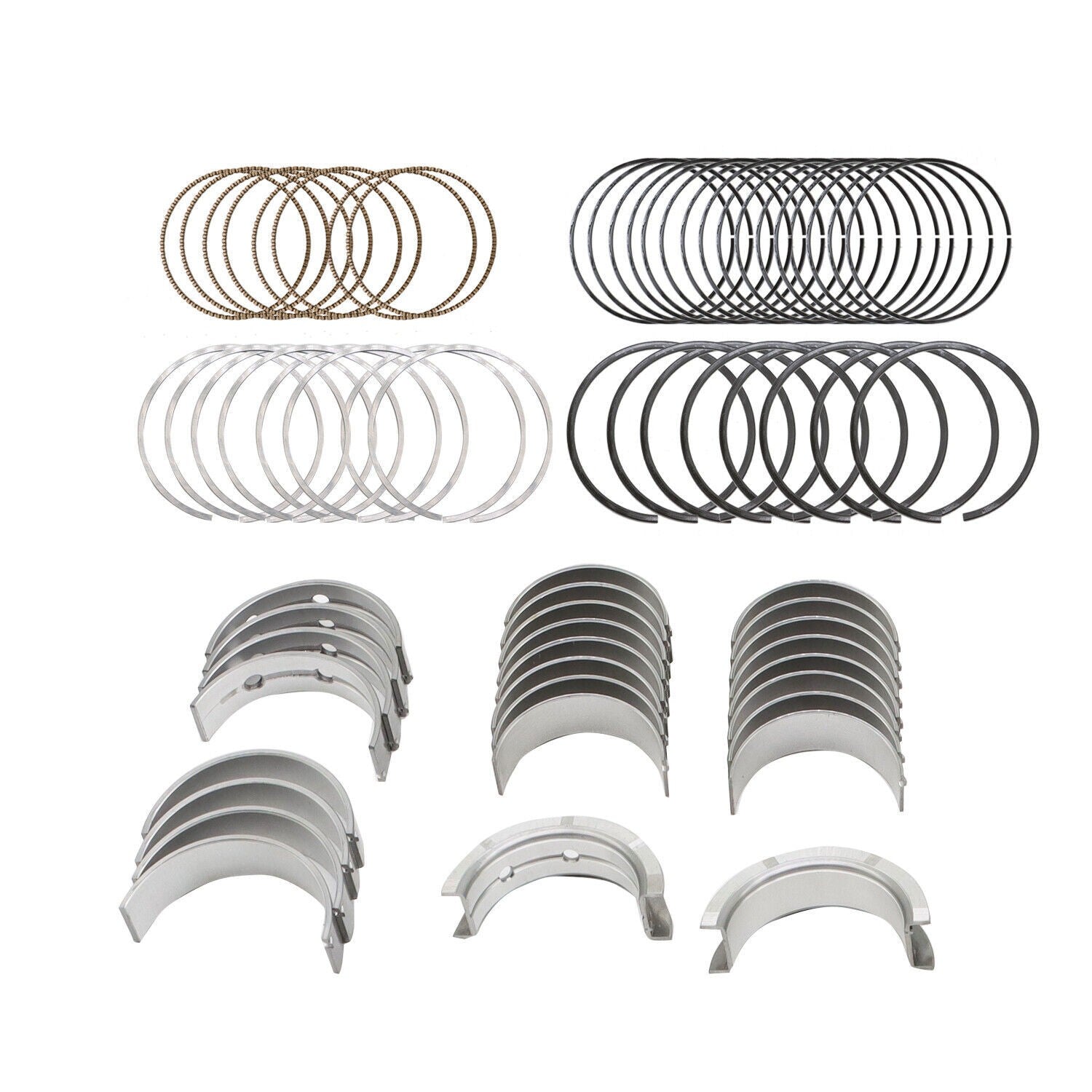 Chevy GMC LS Gen III IV 4.8L 5.3L Main Rod Bearings & Piston Rings Kit