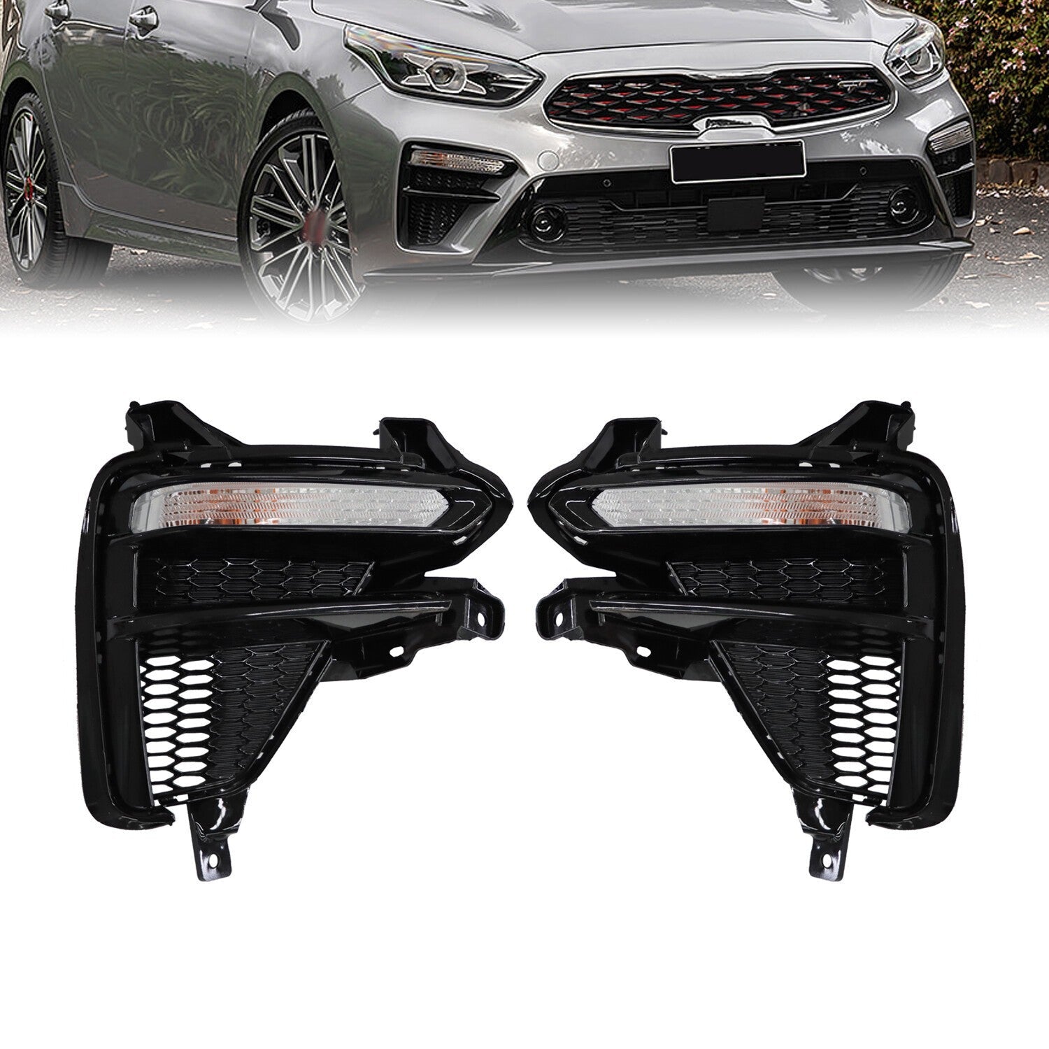 2019-2020 Kia Forte Front Bumper Fog Lights Both Sides L+R Driver & Passenger