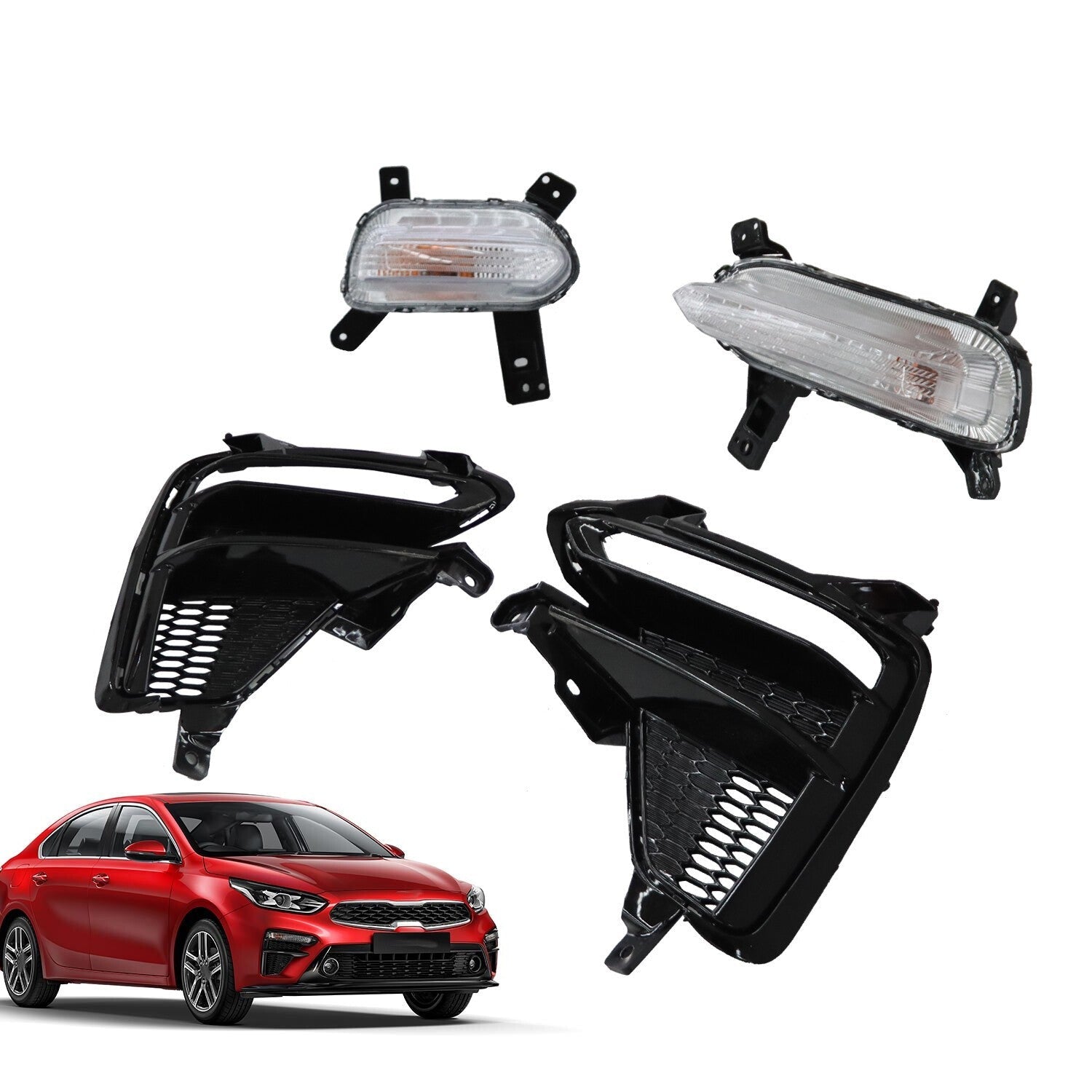2019-2020 Kia Forte Front Bumper Fog Lights Both Sides L+R Driver & Passenger