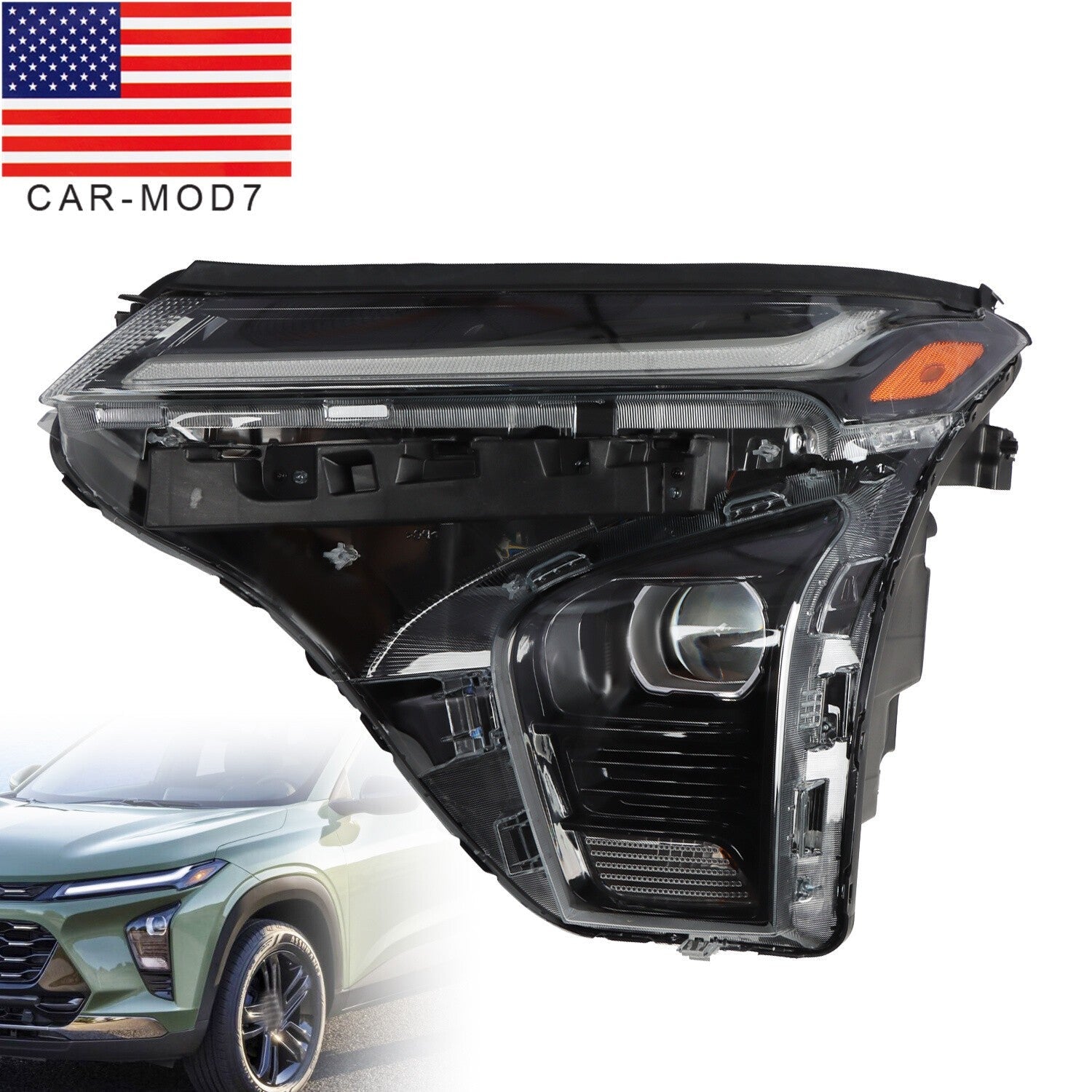 2024-2025 Chevy Trax Left LED Headlight DRL Projector Headlamp Replacement