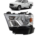2019-2023 Dodge RAM 1500 Left Driver Chrome Halogen Headlight Headlamp