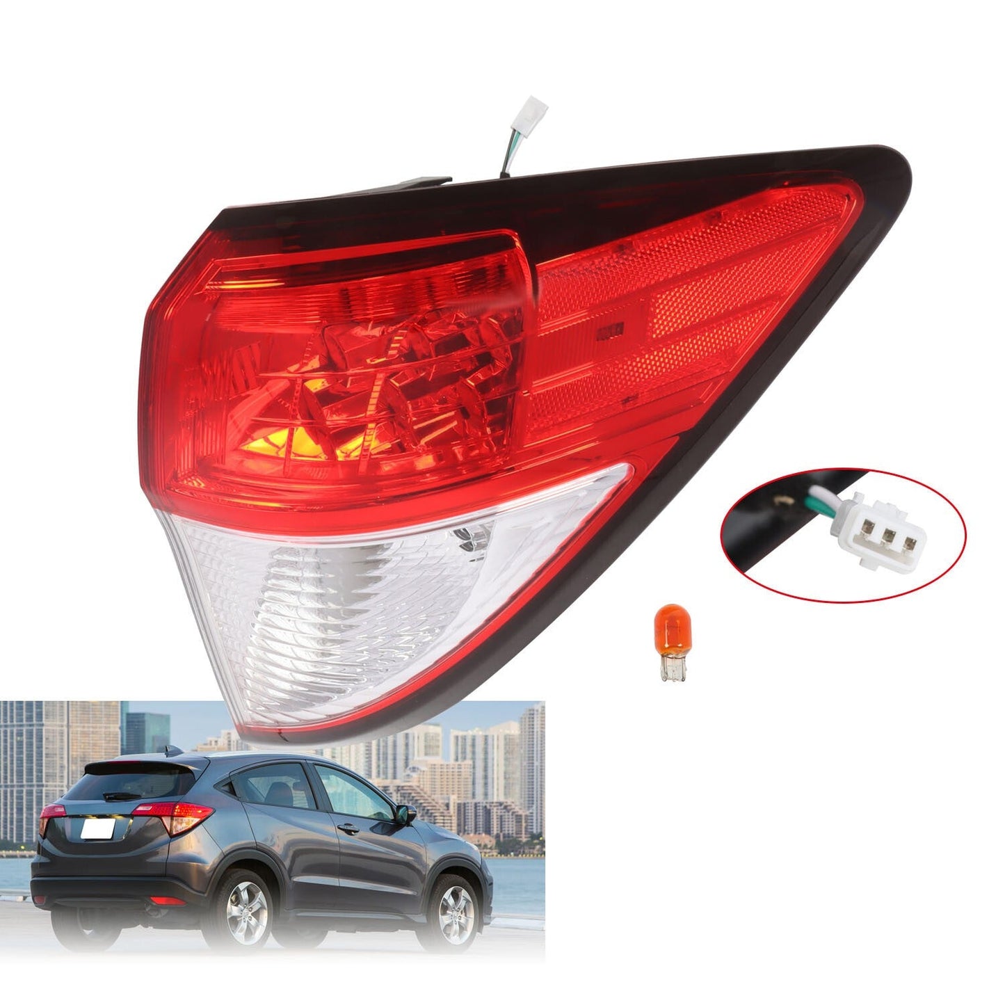 2019-2022 Honda HRV Outer Red LED Tail Light Passenger Side Lamp