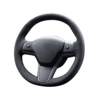Tesla Model 3 Steering Wheel Cover Wrap Alcantara Suede Carbon Leather