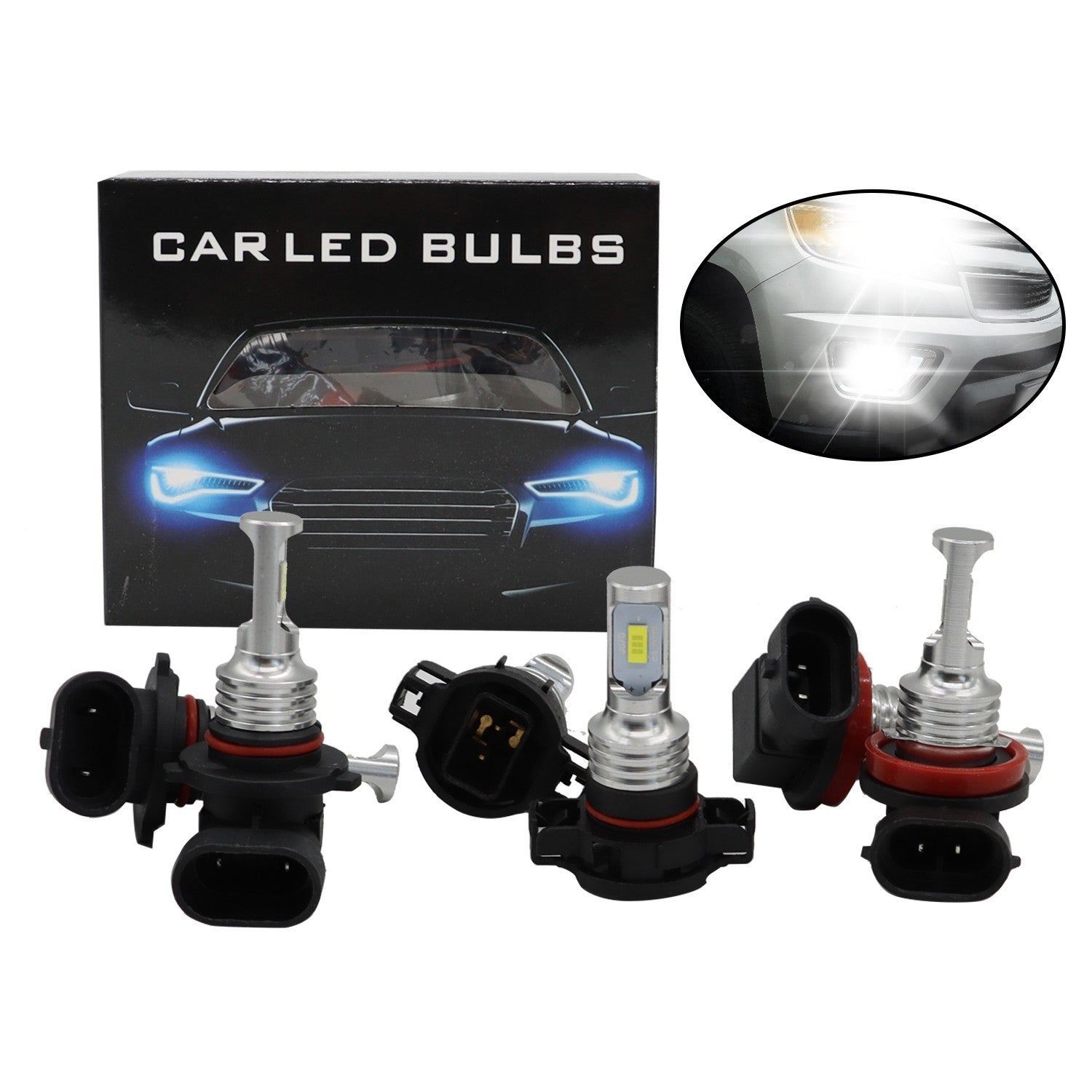 Chevy Suburban Tahoe 2007-2014 6x 6000K LED Headlight & Fog Light Bulbs