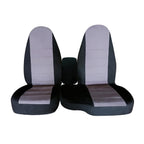 1998-2003 Ford Ranger 60/40 Highback Truck Seat Covers Black Silver Cotton