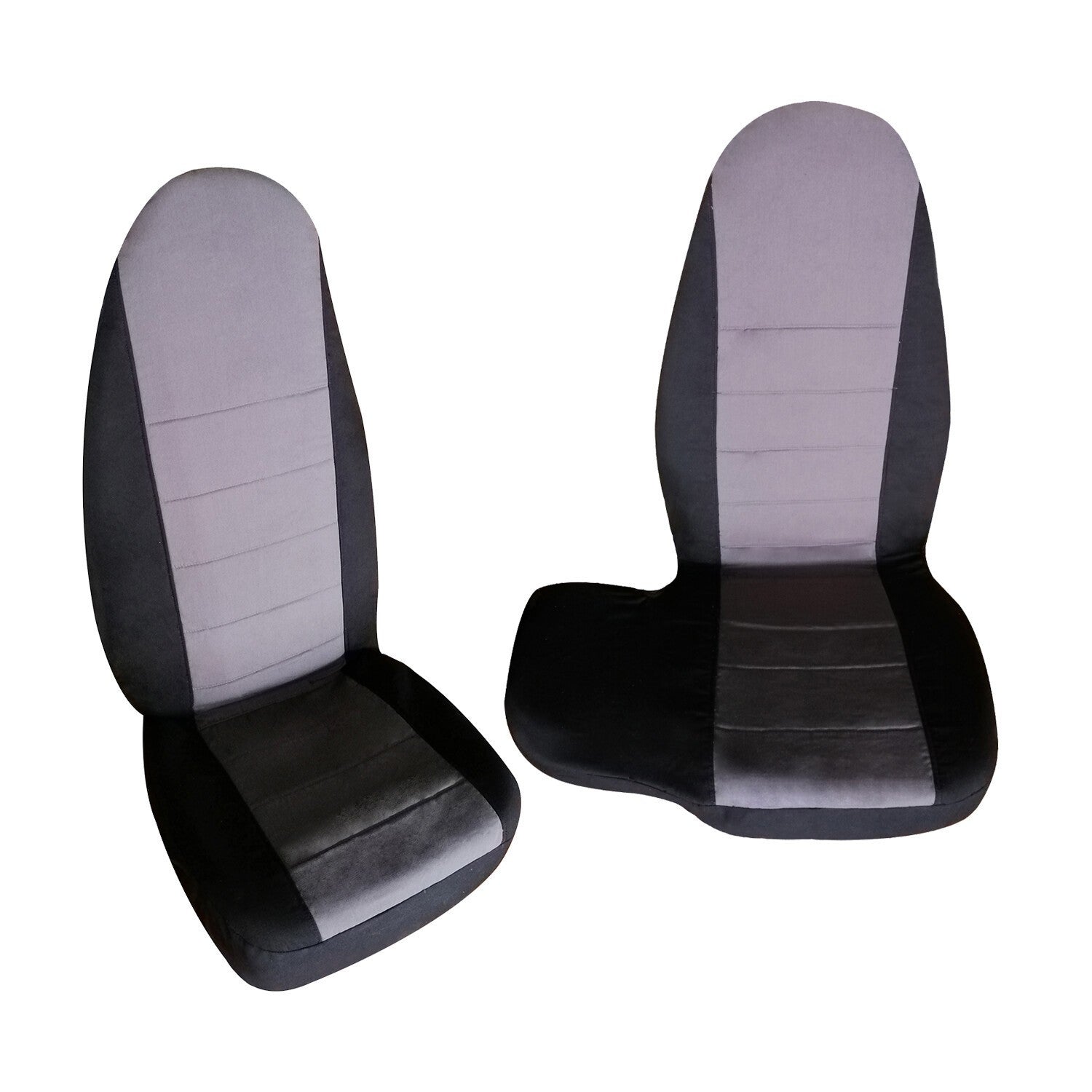 1998-2003 Ford Ranger 60/40 Highback Truck Seat Covers Black Silver Cotton