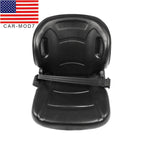 Forklift Seat with Seatbelt Adjustable Backrest Durable Replacement Part