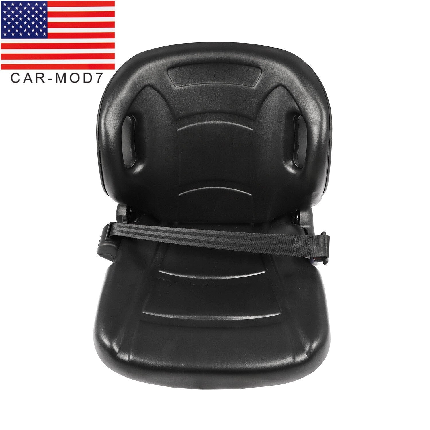 Forklift Seat with Seatbelt Adjustable Backrest Durable Replacement Part