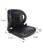 Forklift Seat with Seatbelt Adjustable Backrest Durable Replacement Part