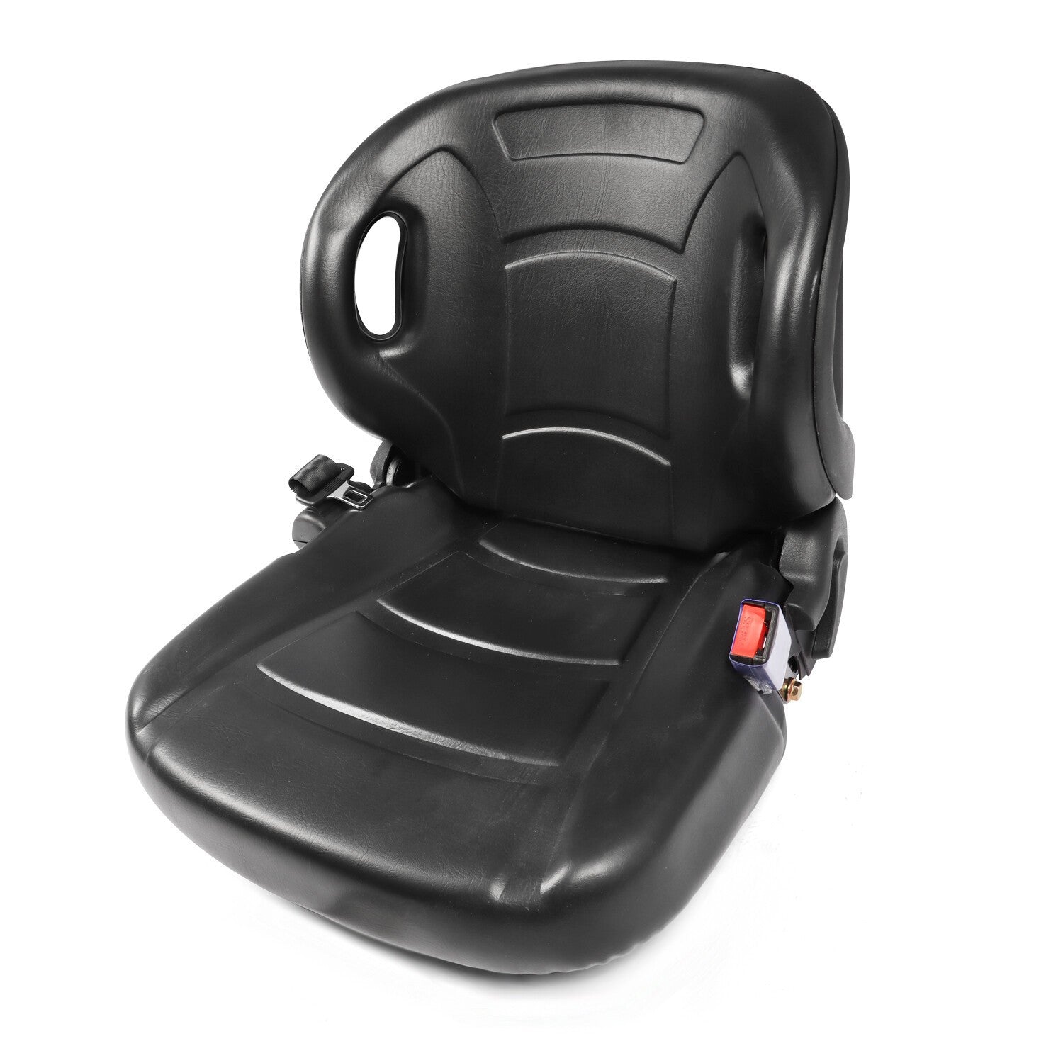 Forklift Seat with Seatbelt Adjustable Backrest Durable Replacement Part