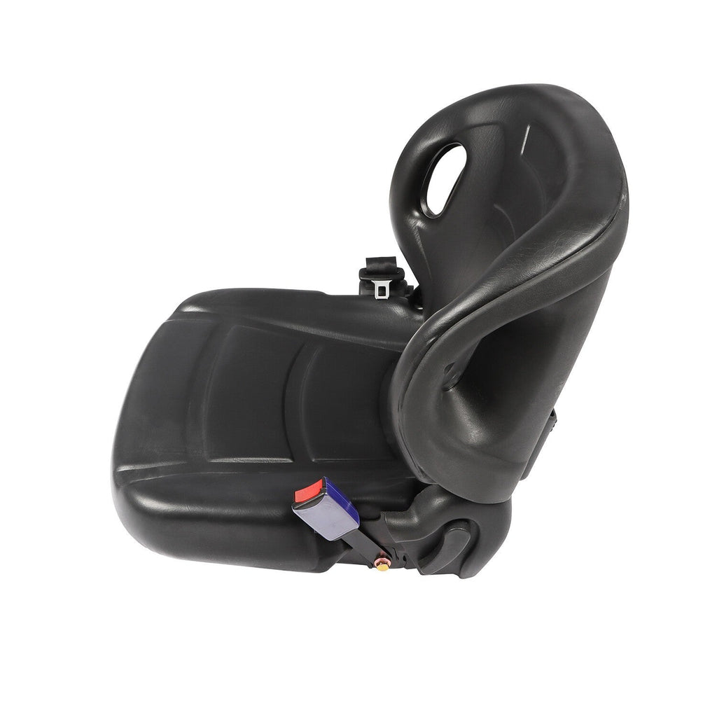 Forklift Seat with Seatbelt Adjustable Backrest Durable Replacement Part