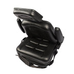 Adjustable Forklift Tractor Seat with Suspension, Backrest, Armrest & Safety Bel