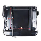 Adjustable Forklift Tractor Seat with Suspension, Backrest, Armrest & Safety Bel
