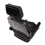 Adjustable Forklift Tractor Seat with Suspension, Backrest, Armrest & Safety Bel