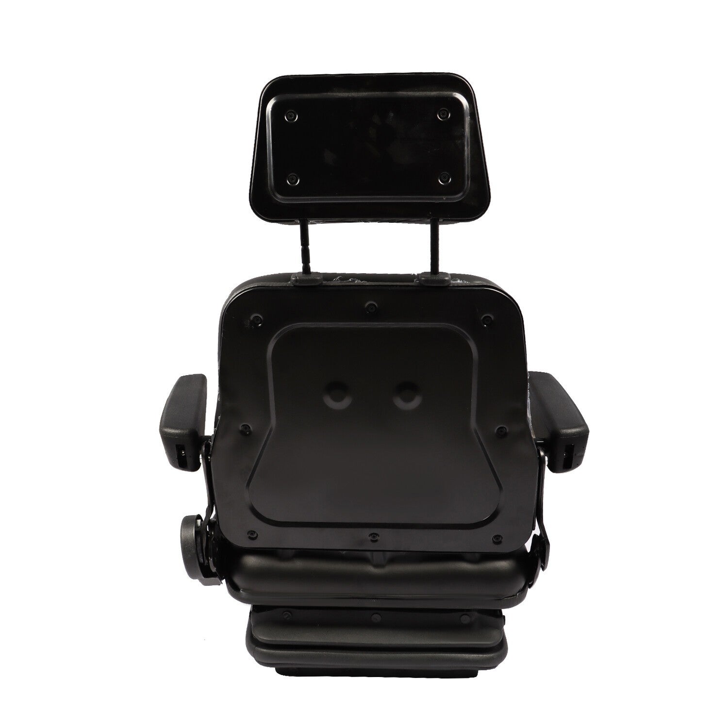 Adjustable Forklift Tractor Seat with Suspension, Backrest, Armrest & Safety Bel