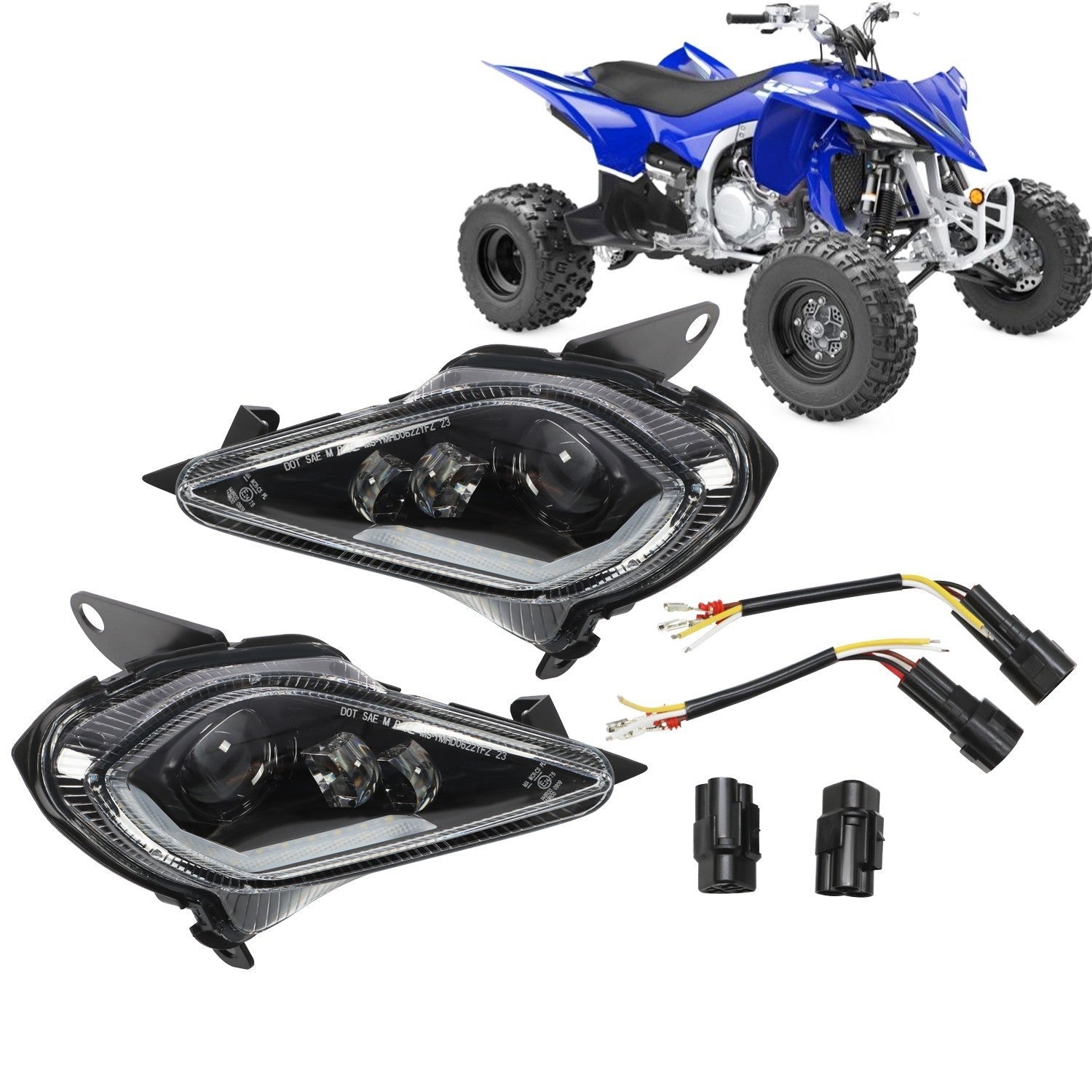 Yamaha YFZ 450 700 Raptor LED Headlights DRL Turn Signal 2006-2023