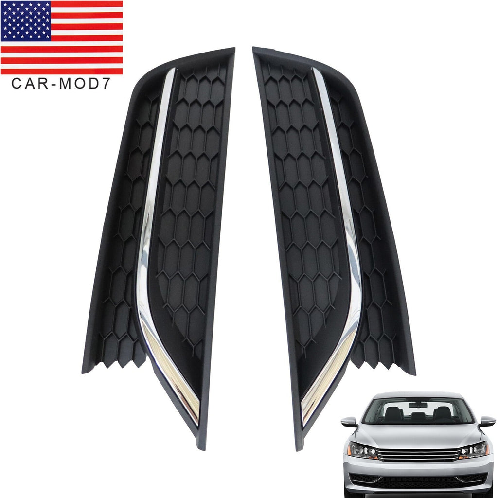 VW Passat 2012-2015 Fog Light Grille Cover Chrome Trim Updated 2013 Model