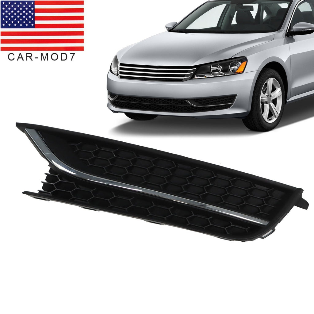 VW Passat 2012-2015 LH Front Bumper Fog Light Cover Chrome Driver Side