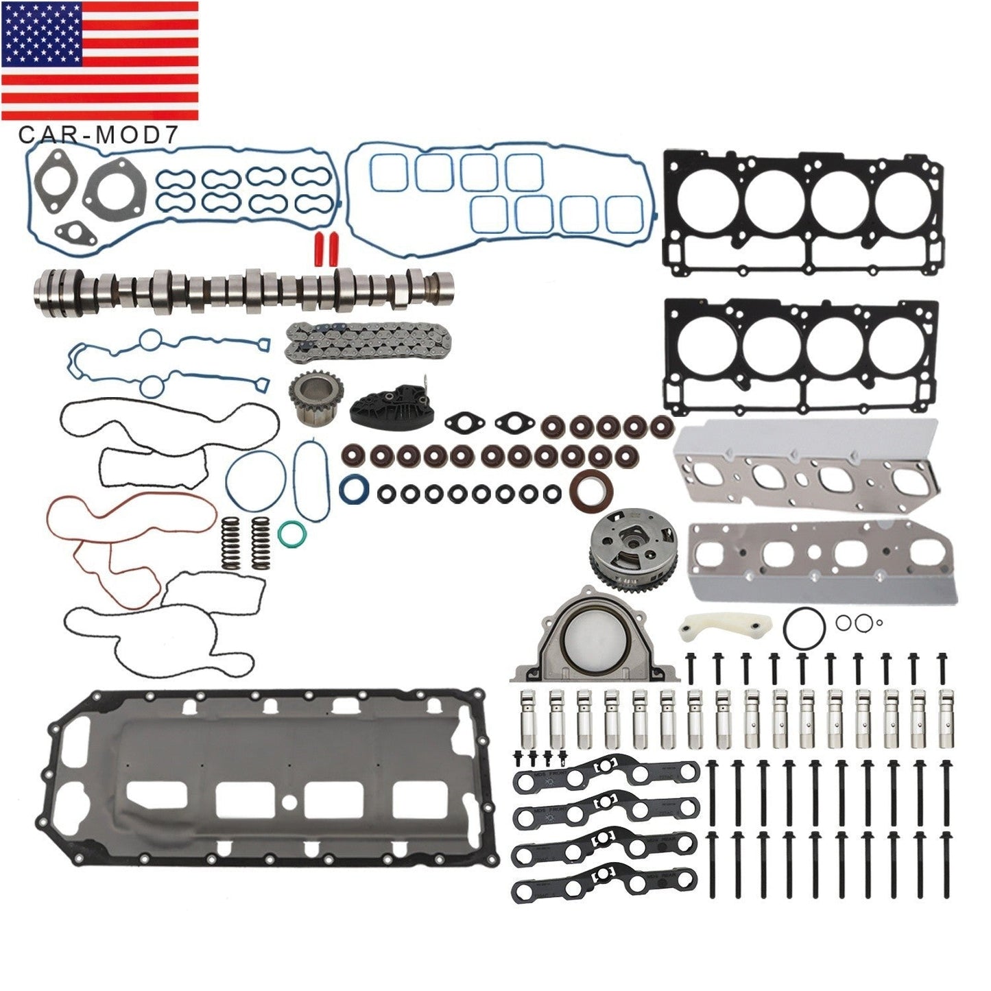 Dodge Ram 1500 5.7L Hemi 09-19 MDS Camshaft Lifters Gaskets Timing Chain Kit