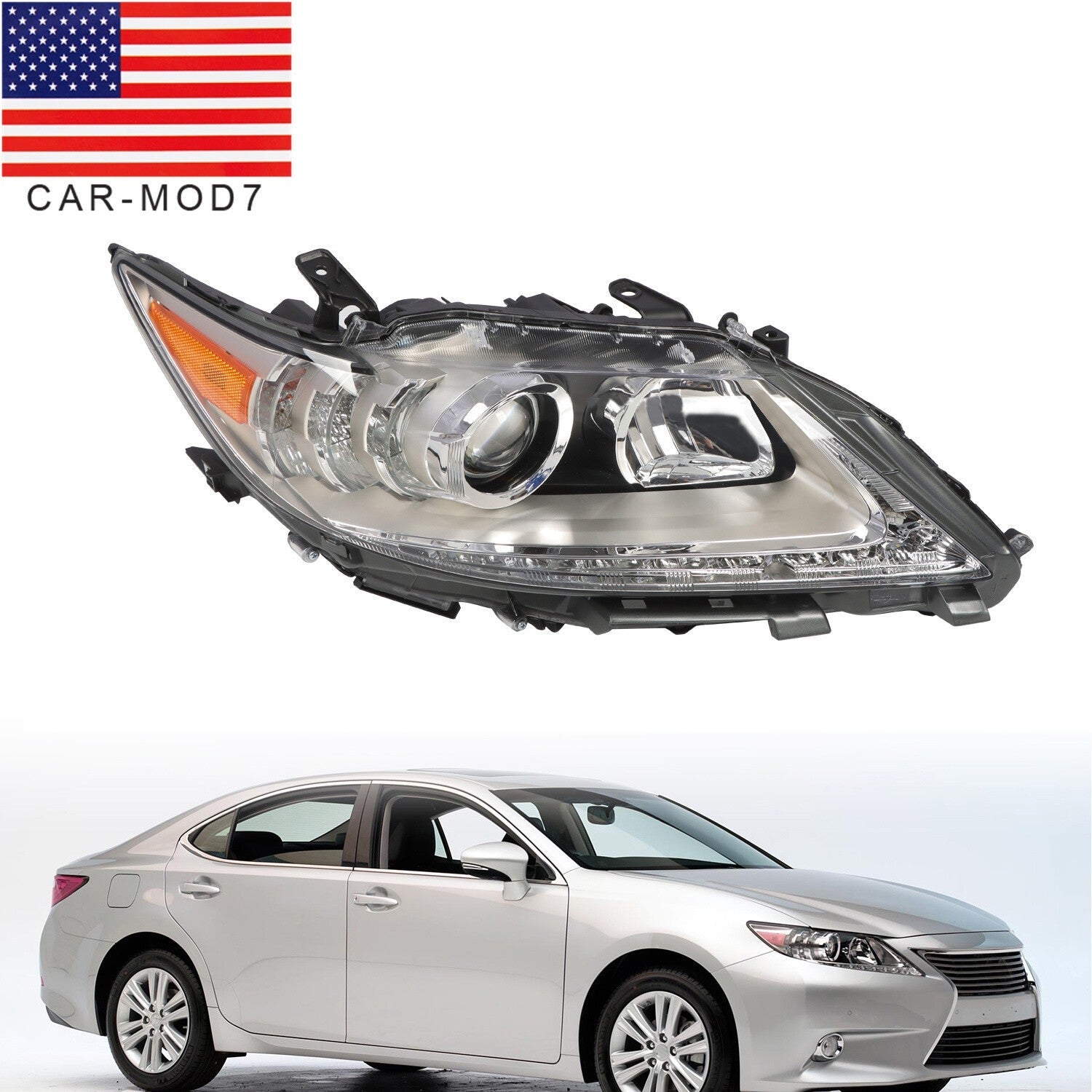 Lexus ES350 ES300h 2013-2015 Right Passenger Side Halogen Headlight Lamp