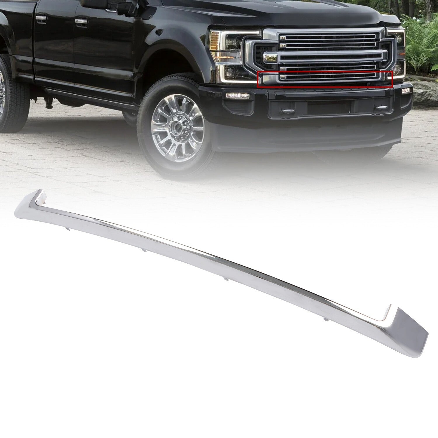 Chrome Towing Grille Molding Trim for Ford F-250 F-350 2020-2022