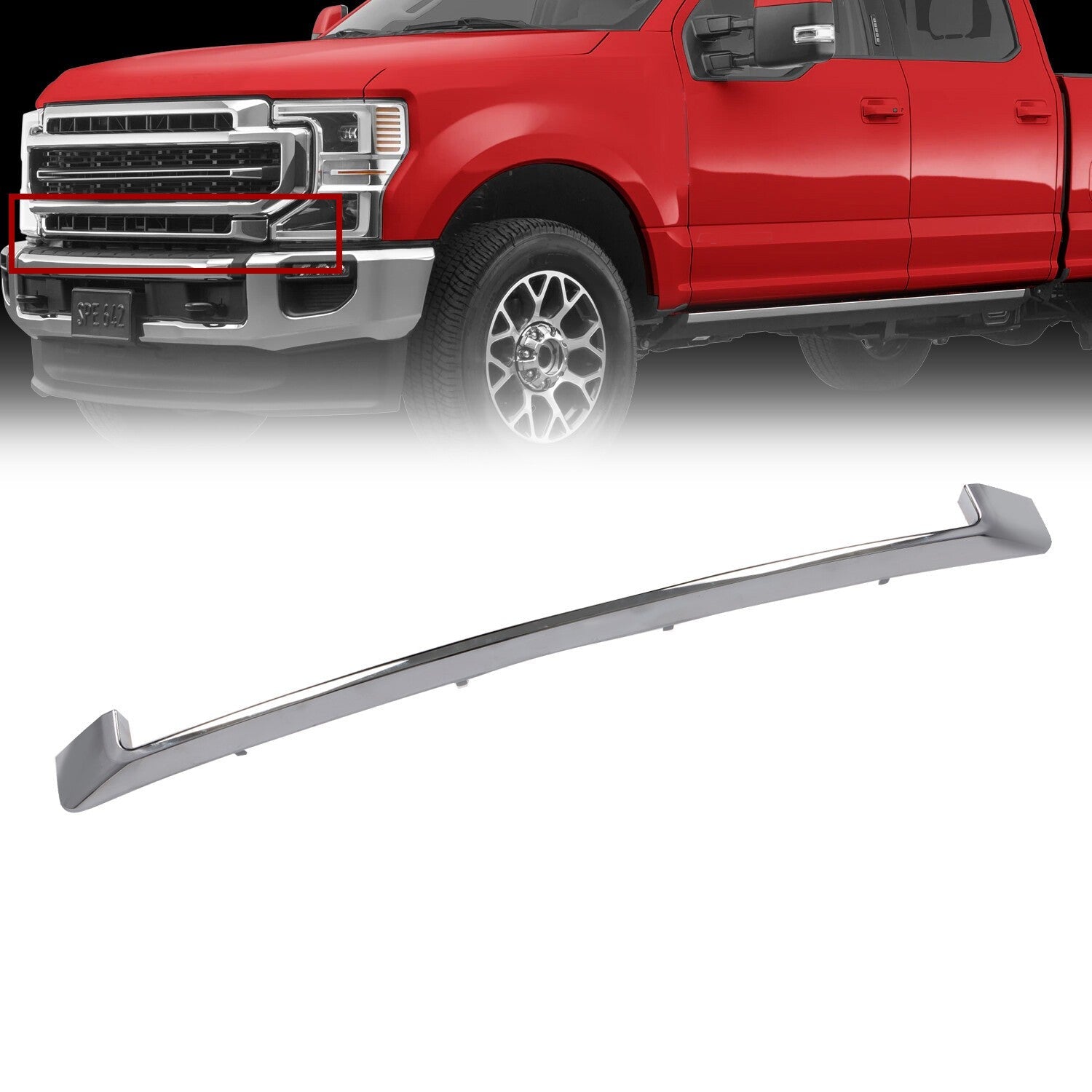 Chrome Towing Grille Molding Trim for Ford F-250 F-350 2020-2022