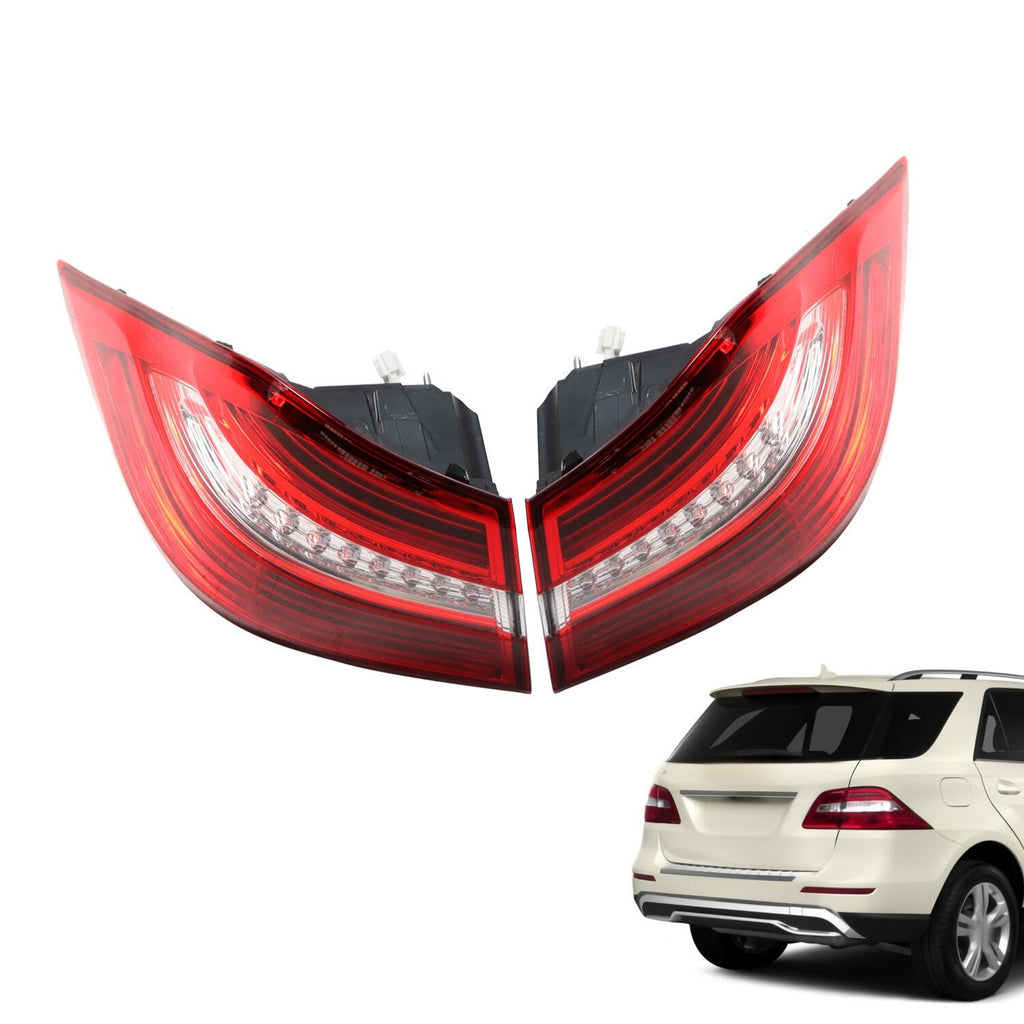 Mercedes-Benz W166 ML350 2012-2015 LED Tail Light Brake Lamps Outer Pair Set