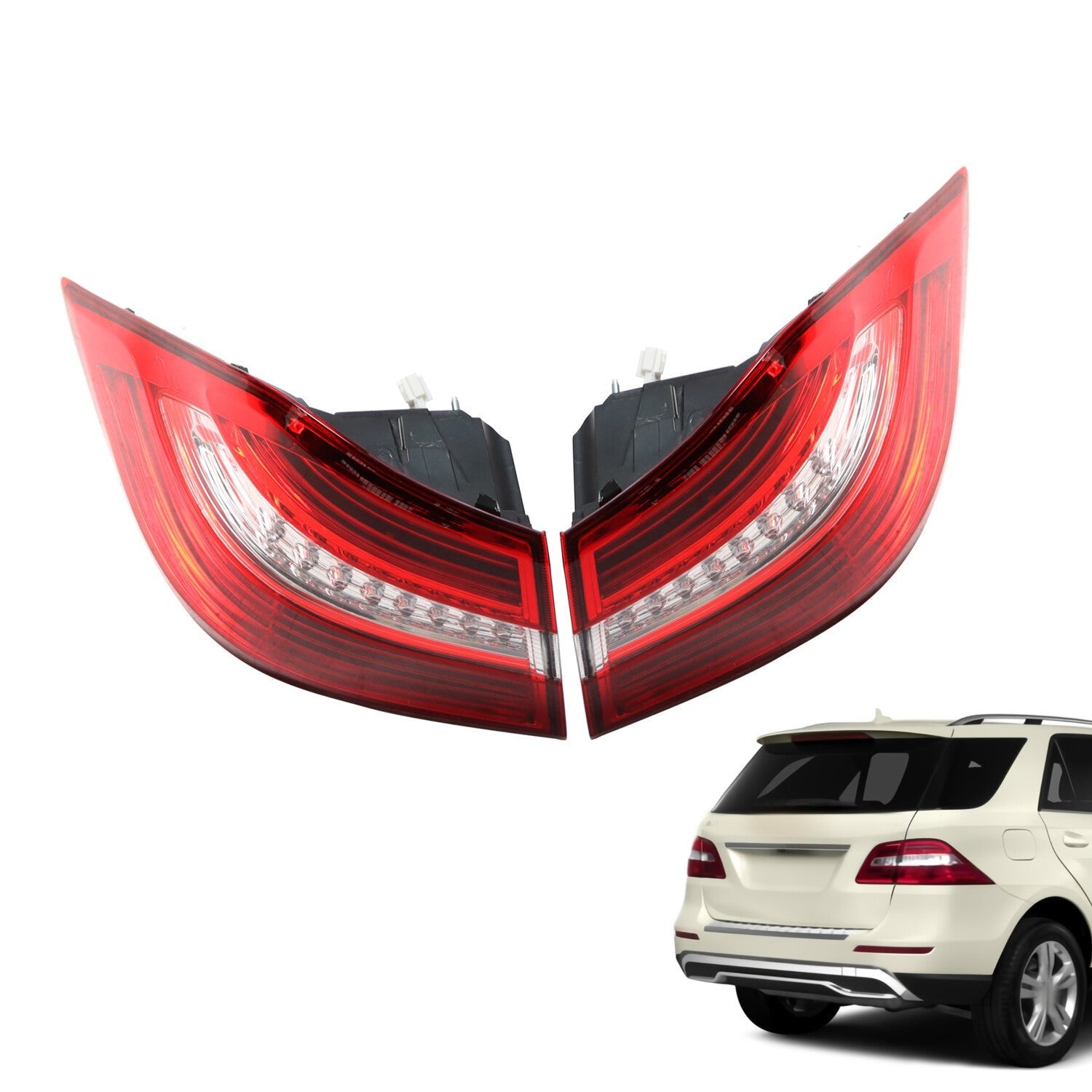 Mercedes-Benz W166 ML350 2012-2015 LED Tail Light Brake Lamps Outer Pair Set