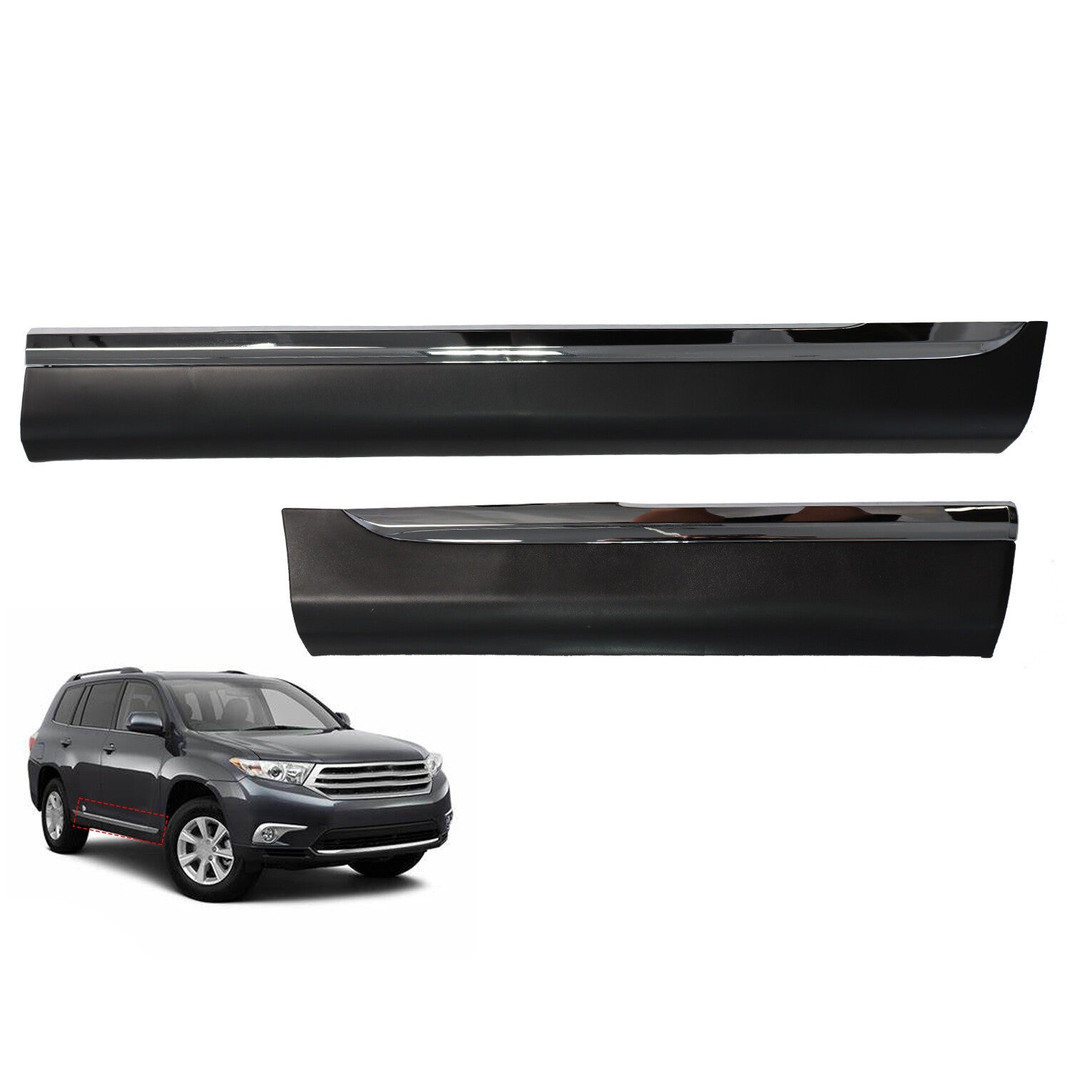 Toyota Highlander 2011-2013 Right Front & Rear Door Lower Molding Trim 750750E05