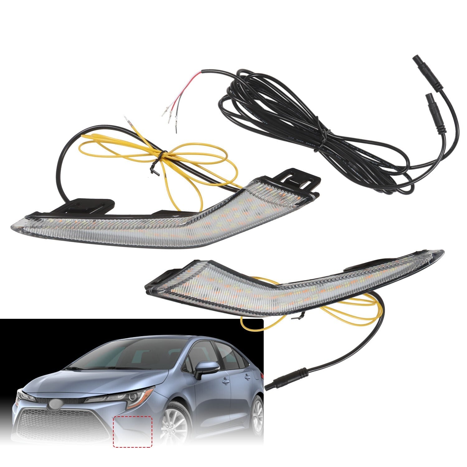 Toyota Corolla 2020-2023 LED Daytime Running Fog Lights DRL L LE XLE