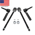 4PCS Front Inner & Outer Tie Rods for Escalade Silverado Sierra Tahoe Yukon