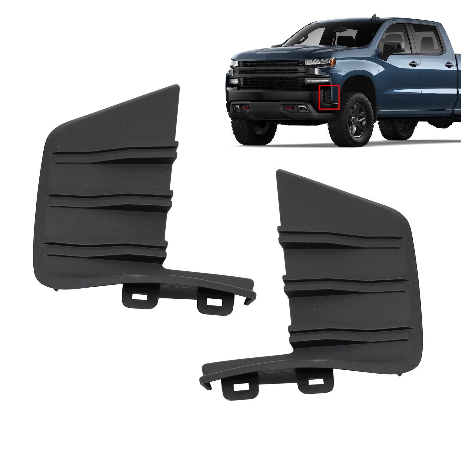 2019-2022 Chevy Silverado 1500 Front Bumper Cover Trim Molding LH RH