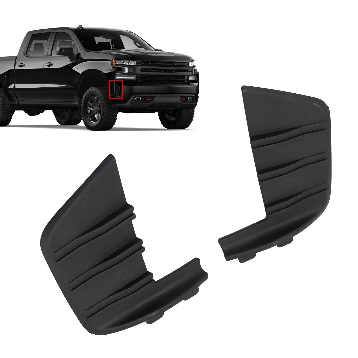 2019-2022 Chevy Silverado 1500 Front Bumper Cover Trim Molding LH RH