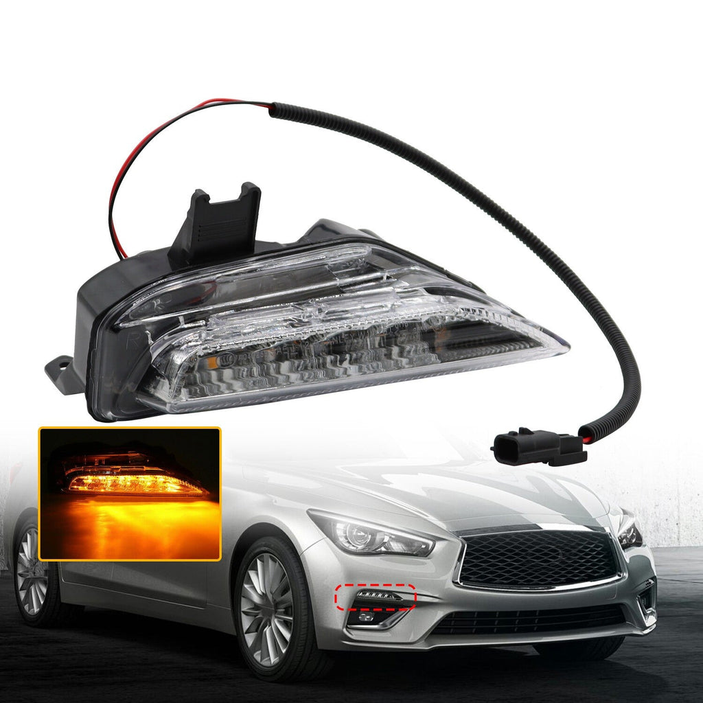 Front Right Bumper Turn Signal Fog Light for Infiniti Q50 Sport 2014-2020