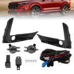 Honda CRV 2023-2024 Front Bumper LED Fog Lights Set w/ Switch & Wiring Harness