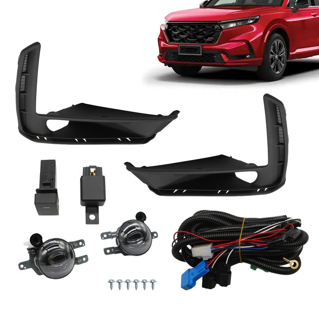 Honda CRV 2023-2024 Front Bumper LED Fog Lights Set w/ Switch & Wiring Harness