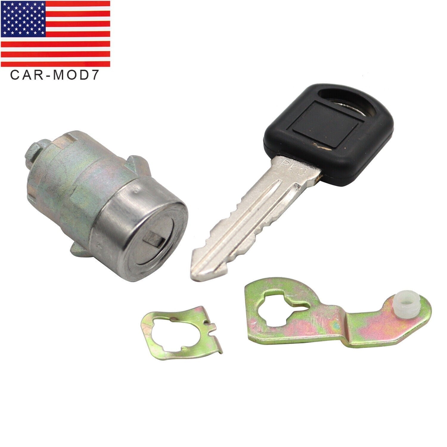Front Left Door Lock Cylinder w/ Clips for GMC Chevy Silverado Tahoe 2001-06